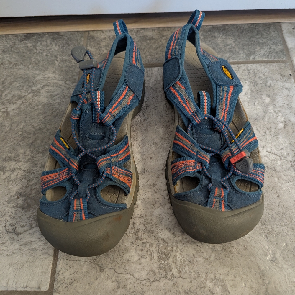 Kids Blue and Orange Sandals